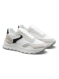 C'M Sneakersy w kolorze biało-szarym rozmiar: 36. Białe trampki C'M, bez wzorów, bez zapięcia. Za 115,51 zł.