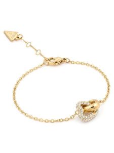 Guess Bransoletka JUBB06 014JW Złoty. Żółte bransoletki Guess, metalowe. Za 231,99 zł.