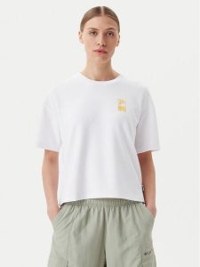Fila T-Shirt Lisakovsk FAW1044 Biały Loose Fit. Białe t-shirty Fila, s, bez wzorów, z syntetyku, bez kołnierzyka, bez ramiączek. Za 89,99 zł.