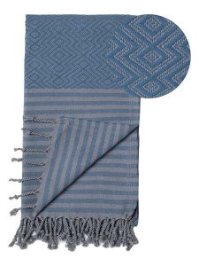 Samimi Chusta hammam "Sahara" w kolorze morsko-szarym - 180 x 100 cm rozmiar: onesize. Niebieskie apaszki i chusty Samimi, bez wzorów, z bawełny. Za 69,99 zł.