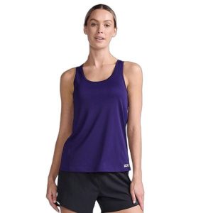 Damski tank top 2XU Aero. Fioletowe topy 2XU, l, bez wzorów, sportowe, bez kołnierzyka, bez ramiączek. Za 198,00 zł.
