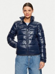 Tommy Jeans Kurtka zimowa Essential DW0DW19312 Granatowy Regular Fit. Niebieskie kurtki Tommy Jeans, na zimę, m, bez wzorów, z jeansu, bez kaptura. Za 589,99 zł.