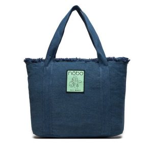Torebka Nobo. Niebieskie shopper bag NOBO, bez wzorów, bez dodatków. Za 122,99 zł.