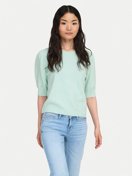 ONLY Sweter Rica 15318551 Zielony Regular Fit. Zielone swetry klasyczne ONLY, s, z syntetyku, bez kołnierzyka. Za 139,99 zł.