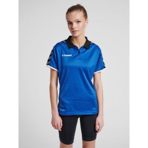 Damska koszulka polo Hummel hmlAUTHENTIC Functional. Białe bluzki Hummel, l, bez wzorów, eleganckie, bez kołnierzyka, bez ramiączek. W wyprzedaży za 150,50 zł.