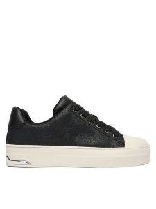 DKNY Trampki York Perf Lace UP K4533691 Czarny. Czarne trampki DKNY, bez wzorów, ze skóry, bez zapięcia. Za 529,99 zł.