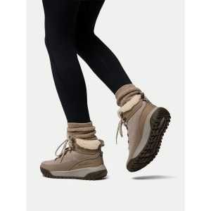 Śniegowce Columbia. Brązowe buty zimowe Columbia, bez obcasa, bez zapięcia. Za 529,99 zł.