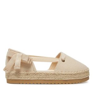 Espadryle DeeZee. Brązowe espadryle DeeZee, bez wzorów, bez obcasa. Za 119,99 zł.