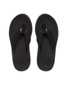 Teva Japonki Voya Flip 1019040 Czarny. Czarne klapki Teva, bez wzorów, z materiału, bez obcasa. Za 149,99 zł.