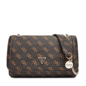 Torebka Guess. Brązowe torebki klasyczne Guess, z aplikacjami, bez dodatków. Za 349,99 zł.