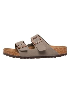 Birkenstock Klapki "Arizona" w kolorze szarym rozmiar: 41. Szare klapki Birkenstock, bez wzorów, z otwartym noskiem, bez obcasa. Za 377,74 zł.