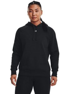 Under Armour Bluza "Rival" w kolorze czarnym rozmiar: M. Czarne bluzy Under Armour, m, bez wzorów, z kapturem. Za 145,60 zł.