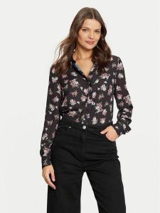 Guess Koszula W4BH56 WGLA2 Czarny Comfort Fit. Czarne koszule Guess, s, z aplikacjami, z syntetyku, bez kołnierzyka, bez ramiączek. Za 219,99 zł.