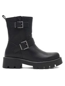 Jenny Fairy Botki HONORINE WS6109-03 Czarny. Czarne botki Jenny Fairy, bez wzorów, z syntetyku, bez obcasa, na płaskiej podeszwie, bez zapięcia. Za 84,99 zł.