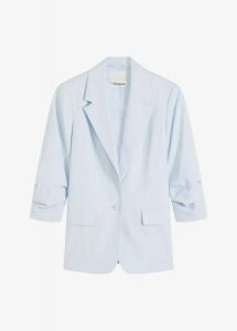Luźniejszy żakiet z rękawami 3/4, z wiskozy. Brązowe marynarki i żakiety bonprix, bez wzorów, z wiskozy, eleganckie. Za 219,99 zł.