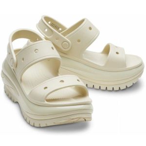 Klapki Crocs Mega Crush Sandal 207989-2Y2 beżowy. Brązowe klapki bez wzorów, bez obcasa, na platformie. Za 449,26 zł.