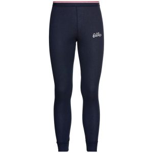 Legginsy do biegania damskie Odlo Base Layers. Niebieskie legginsy ODLO, bez wzorów, z poliesteru. Za 134,55 zł.