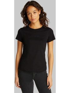 CALVIN KLEIN JEANS Koszulka w kolorze czarnym rozmiar: 3XL. Czarne bluzki Calvin Klein Jeans, xl, bez wzorów, z bawełny, bez kołnierzyka, bez ramiączek. Za 105,38 zł.