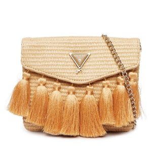 Torebka Guess. Brązowe torebki klasyczne Guess, z aplikacjami, bez dodatków. Za 229,99 zł.