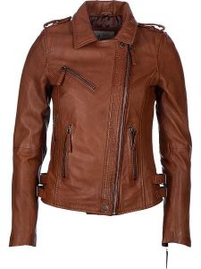 7eleven Skórzana kurtka "Sibi" w kolorze brązowym rozmiar: 34. Brązowe kurtki 7eleven, bez wzorów, z materiału, bez kaptura. Za 434,99 zł.