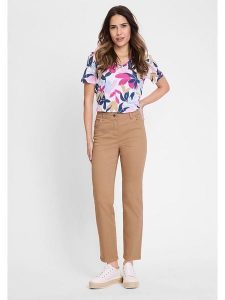 Olsen Dżinsy - Straight fit - w kolorze jasnobrązowym rozmiar: 38. Brązowe jeansy Olsen, bez wzorów, z podwyższonym stanem. Za 130,99 zł.