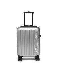 Armani Exchange Walizka kabinowa XW002233 AF21472 M8104 Srebrny. Szare walizki Armani Exchange, bez wzorów, z tworzywa sztucznego. Za 604,99 zł.