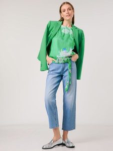 Gerry Weber Koszulka w kolorze zielonym rozmiar: 36. Zielone bluzki Gerry Weber, bez wzorów, bez kołnierzyka, bez ramiączek. Za 100,99 zł.