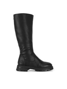 Rieker Kozaki Z9856-00 Czarny. Czarne kozaki Rieker, bez wzorów, ze skóry, bez obcasa, na płaskiej podeszwie, bez zapięcia. Za 367,00 zł.