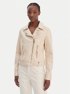 Rinascimento Kurtka z imitacji skóry CFC0124666003 Beżowy Regular Fit. Brązowe kurtki Rinascimento, xs, bez wzorów, ze skóry, bez kaptura. Za 469,99 zł.