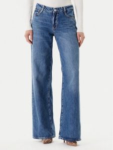 Guess Jeansy W5YA96 D5QKB Granatowy Regular Fit. Niebieskie jeansy Guess, z aplikacjami, z bawełny. Za 429,99 zł.