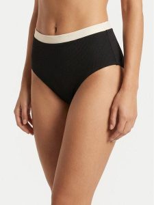 Seafolly Dół od bikini Band Wave 40775-305 Czarny. Czarne bikini Seafolly, bez wzorów, z syntetyku. Za 339,99 zł.