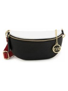 Mia Tomazzi Skórzana saszetka "Perugino" w kolorze czarno-białym - 23 x 13 x 2 cm rozmiar: onesize. Białe nerki i saszetki Mia Tomazzi, bez wzorów, z materiału. Za 130,99 zł.