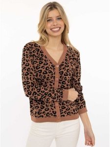 Zwillingsherz Kardigan w kolorze jasnobrązowym rozmiar: S/M. Brązowe kardigany Zwillingsherz, z bawełny. Za 165,99 zł.