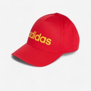 Czapka z daszkiem ADIDAS. Brązowe czapki ADIDAS, bez wzorów, z bawełny, eleganckie. Za 39,99 zł.