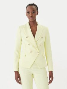 Rinascimento Marynarka CFC0128639003 Żółty Regular Fit. Żółte marynarki i żakiety Rinascimento, l, bez wzorów, z syntetyku. Za 572,99 zł.