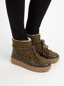 Bellucci Botki zimowe w kolorze ciemnozielonym rozmiar: 38. Zielone botki Bellucci, na zimę, bez wzorów, bez obcasa, bez zapięcia. Za 165,99 zł.