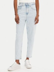 Tommy Jeans Jeansy DW0DW20496 Niebieski Mom Fit. Niebieskie jeansy Tommy Jeans, bez wzorów, z bawełny. Za 329,99 zł.