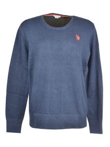 U.S. Polo Assn. Sweter w kolorze granatowym rozmiar: XL. Niebieskie swetry oversize U.S. Polo Assn., s, bez wzorów, z bawełny, bez ramiączek. Za 158,10 zł.