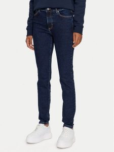 Guess Jeans Jeansy W4YA92 D5CB1 Granatowy Skinny Fit. Niebieskie jeansy Guess Jeans, z aplikacjami, z bawełny. Za 319,99 zł.