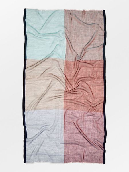 Becksöndergaard Wełniany szal ze wzorem - 200 x 100 cm rozmiar: onesize. Szaliki Becksöndergaard, bez wzorów, z materiału. Za 184,95 zł.