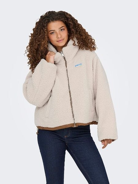 ONLY Kurtka pluszowa w kolorze kremowym rozmiar: S. Brązowe kurtki ONLY, s, bez wzorów, bez kaptura. Za 192,79 zł.
