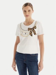 Fracomina T-Shirt FR25WT3004J40108 Biały Regular Fit. Białe t-shirty Fracomina, s, bez wzorów, z bawełny, bez kołnierzyka, bez ramiączek. Za 279,99 zł.
