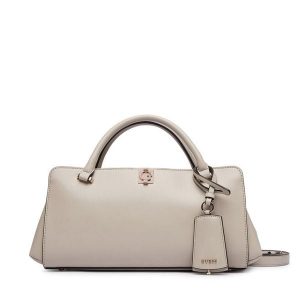 Torebka Guess. Brązowe kuferki Guess, z aplikacjami, bez dodatków. Za 634,99 zł.