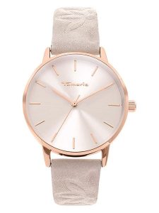 Tamaris Zegarek kwarcowy w kolorze różowozłoto-beżowo-białym rozmiar: onesize. Brązowe, analogowe zegarki Tamaris. Za 256,70 zł.