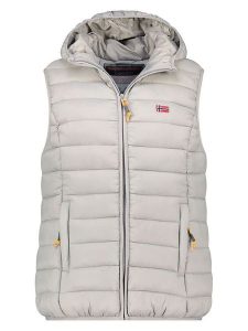 Geographical Norway Kamizelka pikowana "Vatikolor" w kolorze jasnoszarym rozmiar: S. Szare kamizelki Geographical Norway, s, bez wzorów, bez kołnierzyka, bez ramiączek, bez kaptura. Za 113,63 zł.