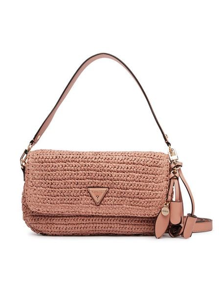 Guess Torebka Ofelia HWWG99 23190 Różowy. Czerwone listonoszki Guess, z aplikacjami, bez dodatków. Za 398,99 zł.