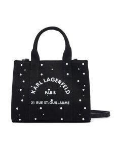 KARL LAGERFELD Torebka B3W50025 Czarny. Czarne torebki klasyczne KARL LAGERFELD, bez wzorów, z materiału, bez dodatków. Za 529,99 zł.