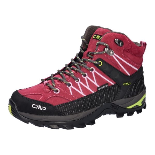 Buty trekkingowe damskie CMP Rigel Mid Wp. Czerwone buty trekkingowe CMP, bez zapięcia. Za 429,99 zł.