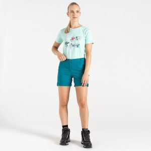 Szorty damskie Melodic. Zielone szorty Dare 2b, bez wzorów, sportowe. W wyprzedaży za 89,99 zł.