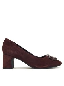 Clarks Czółenka Fernie Trim 26183038 Bordowy. Czerwone czółenka Clarks, bez wzorów, ze skóry, bez obcasa, bez zapięcia. Za 399,99 zł.